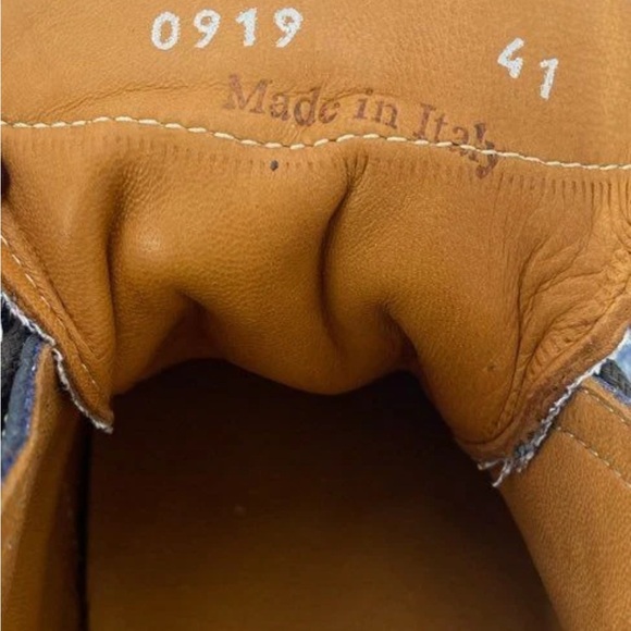 Men's Blue Patterned Sneakers - Picture 5 of 7